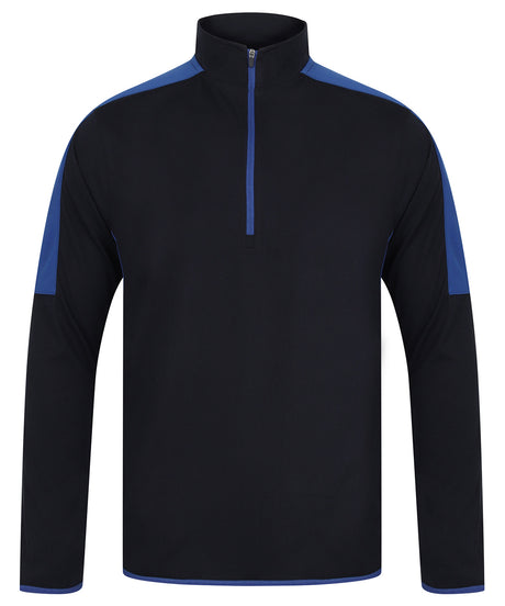 Finden & Hales ¼ zip mid-layer with contrast panelling