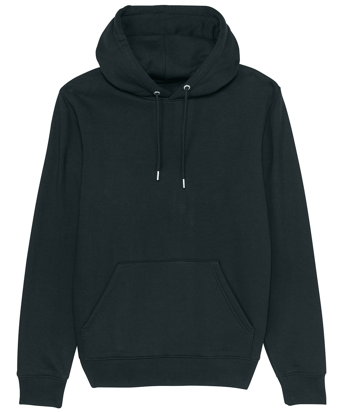 Stanley/Stella Unisex Cruiser Iconic 2.0 Hoodie Sweatshirt - Black / XXS / 85% organic cotton and 15% recycled