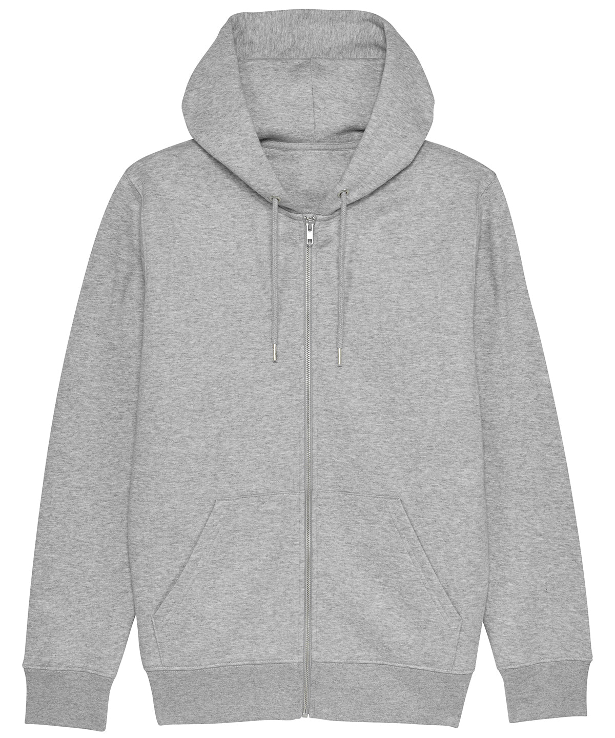 Stanley/Stella Cultivator, Unisex Iconic Zip-Thru Hoodie Sweatshirt  Heather Grey