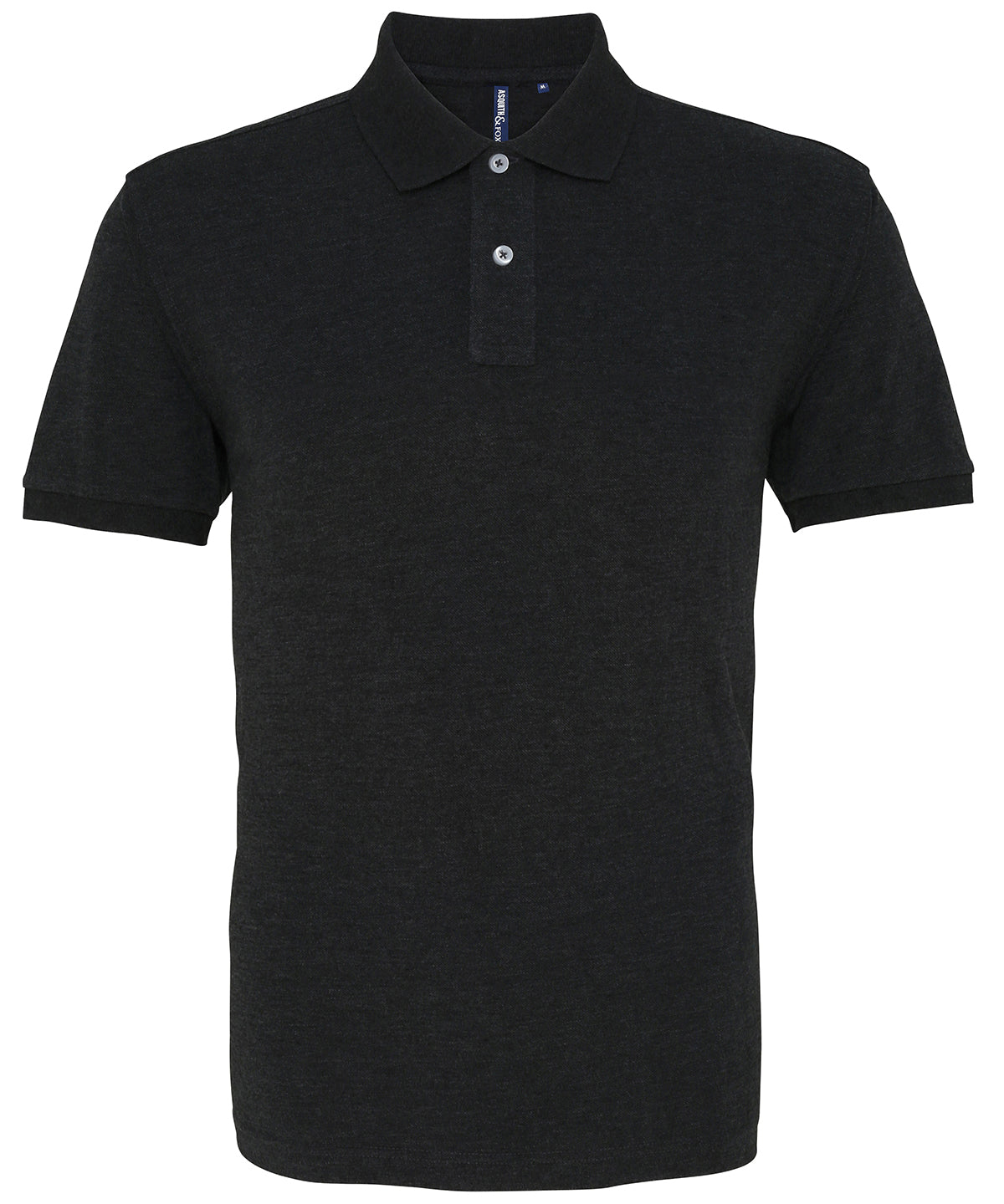 Asquith & Fox Men’s Polo - Heather Black / S - Shirts