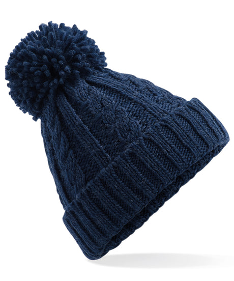 Beechfield Cable knit melange beanie