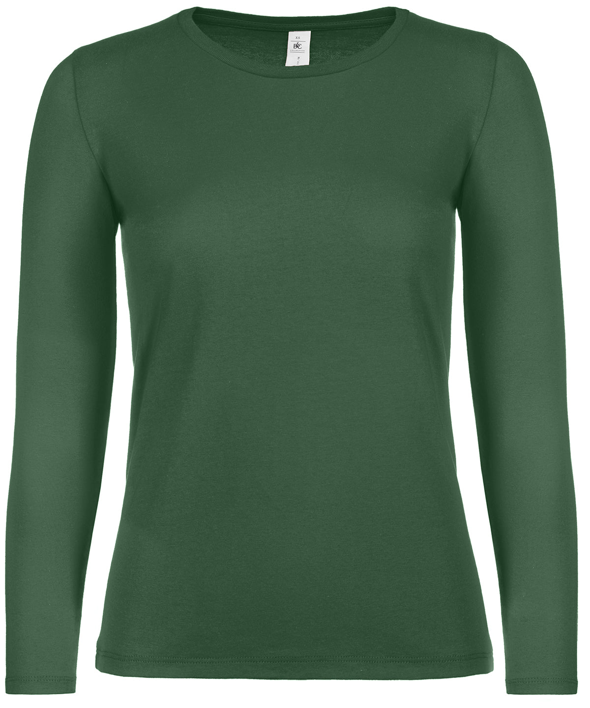 B&C Collection E150 Long Sleeve T-Shirts - Bottle Green / S / Women