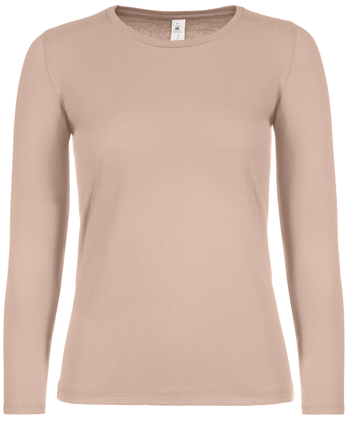 B&C Collection E150 Long Sleeve T-Shirts - Millennial Pink / XS / Women