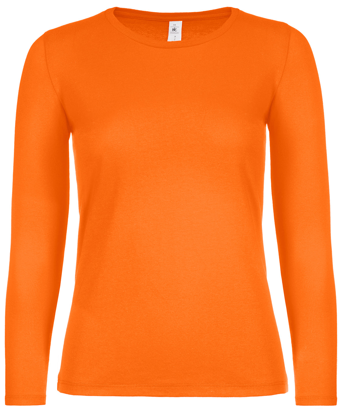 B&C Collection E150 Long Sleeve T-Shirts - Orange / L / Women