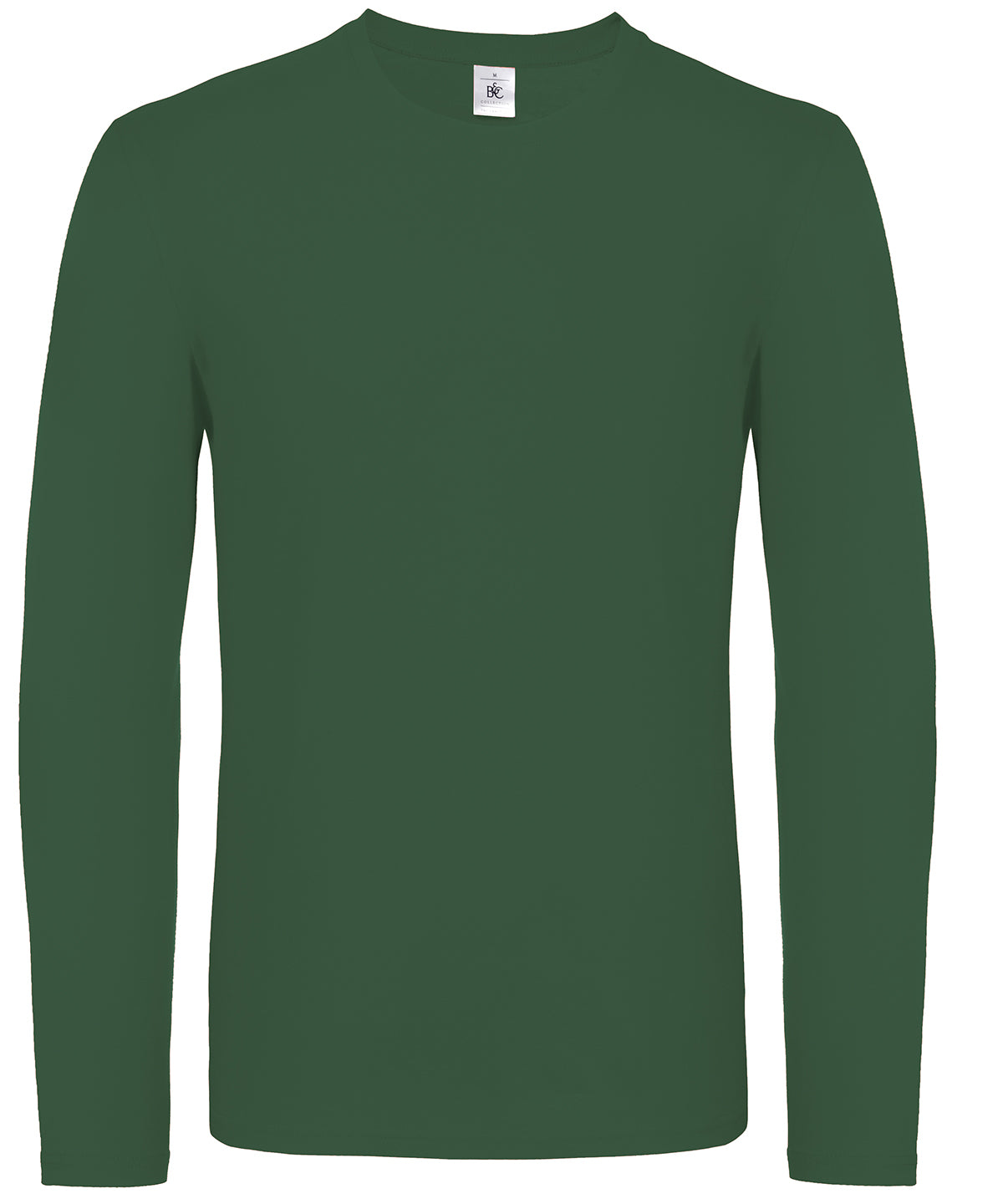B&C Collection E150 Long Sleeve T-Shirts - Bottle Green / S / Unisex