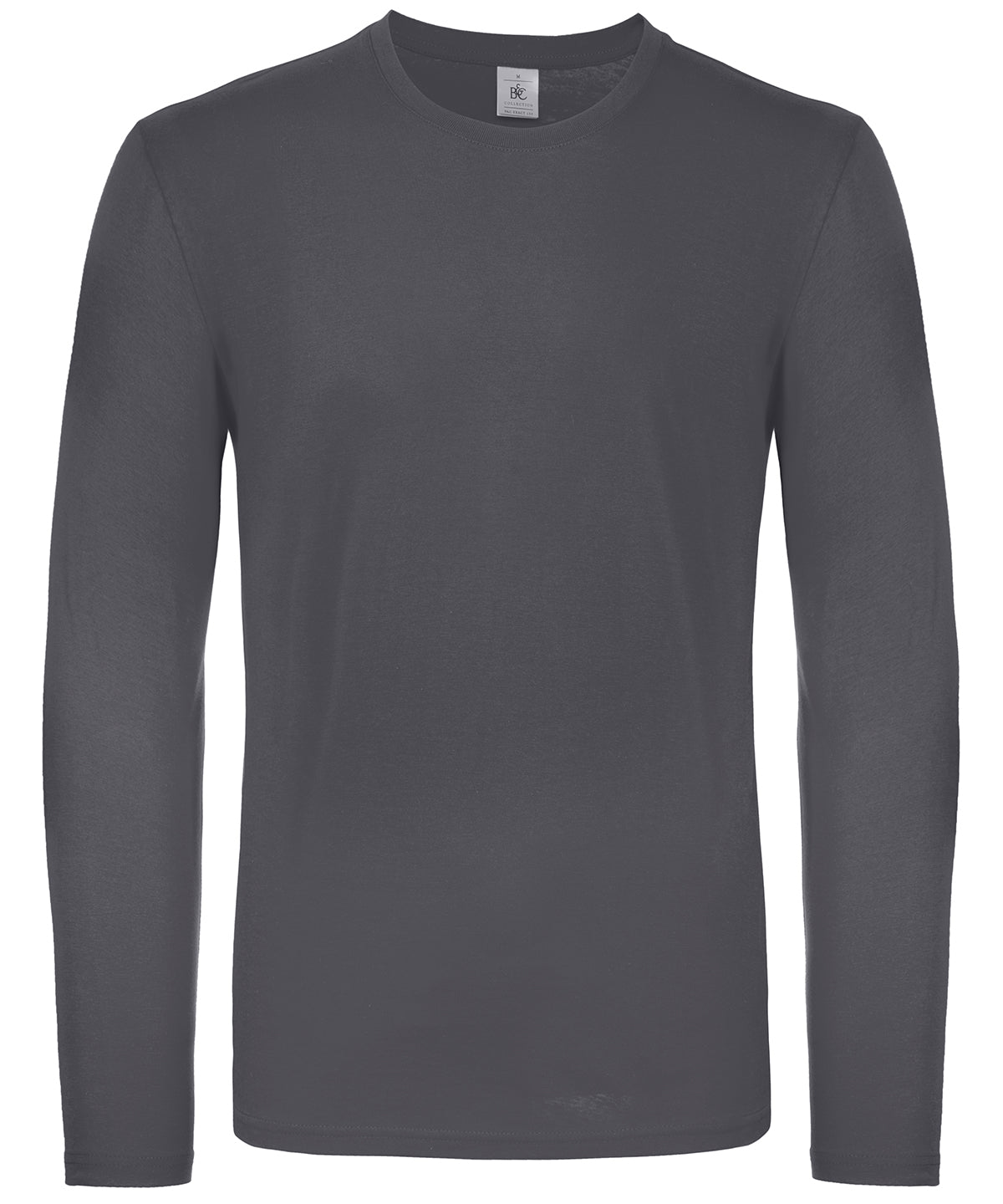 B&C Collection E150 Long Sleeve T-Shirts - Dark Grey / S / Unisex