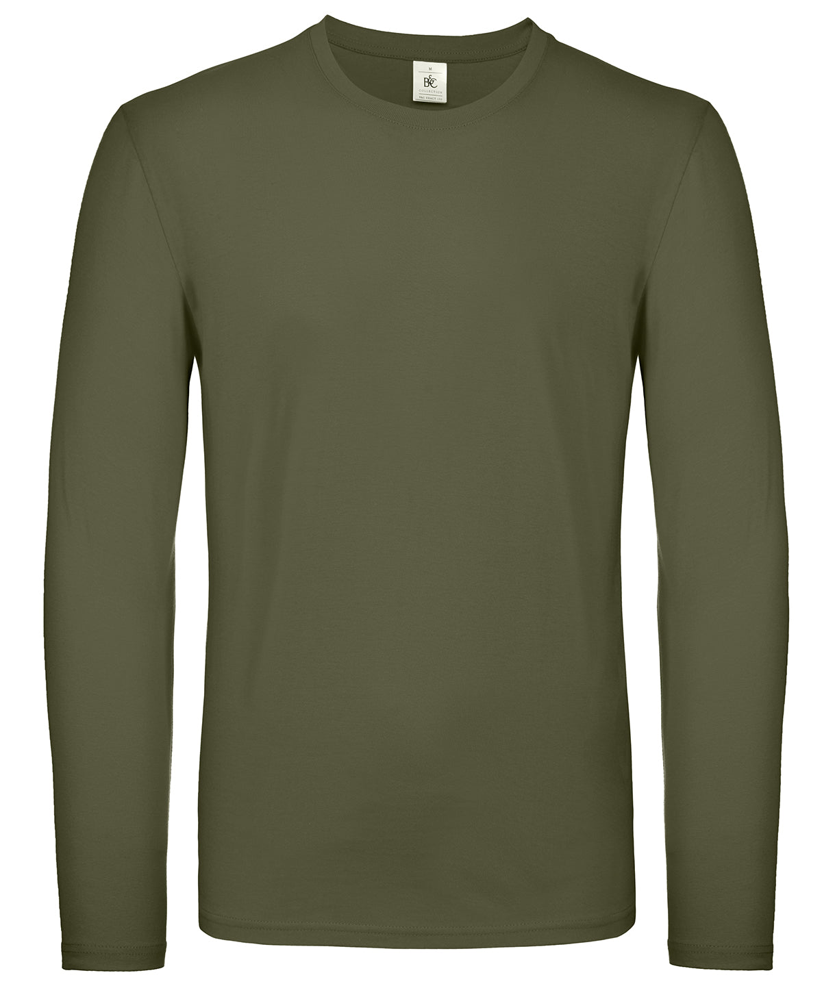 B&C Collection E150 Long Sleeve T-Shirts - Urban Khaki / S / Unisex