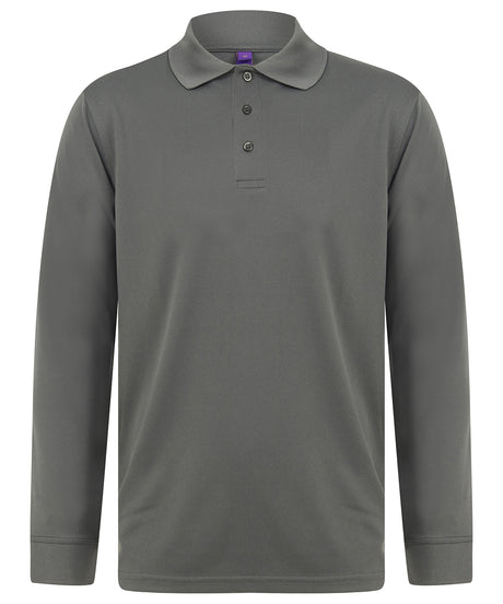 Henbury Long sleeve Coolplus polo shirt