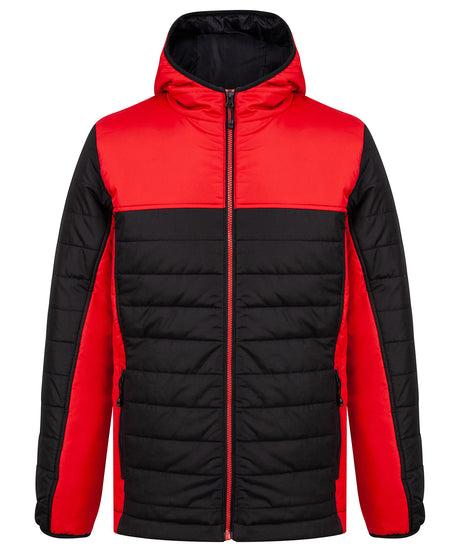 Finden & Hales Hooded contrast padded jacket