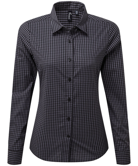 Premier Women's Maxton check long sleeve shirt
