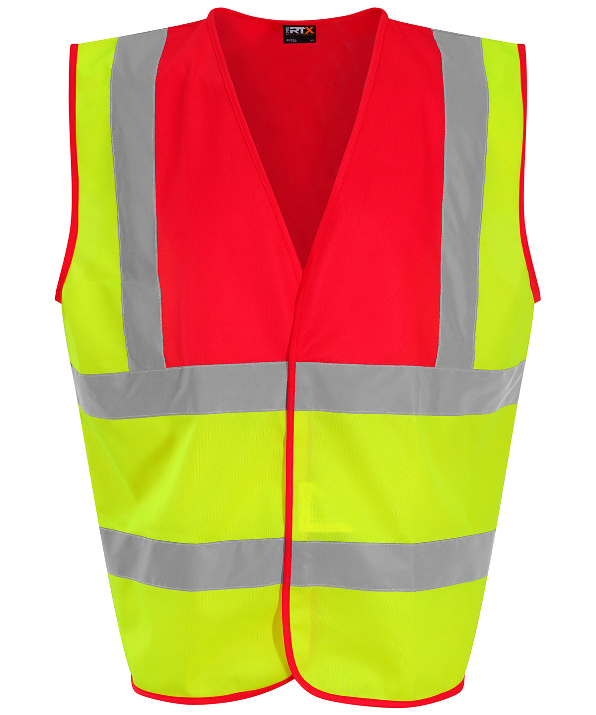 ProRTX High Visibility Waistcoat Unisex - HV Yellow/Red / S - Safety Vests