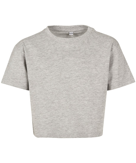 Build Your Brand Girls Cropped Jersey Tee