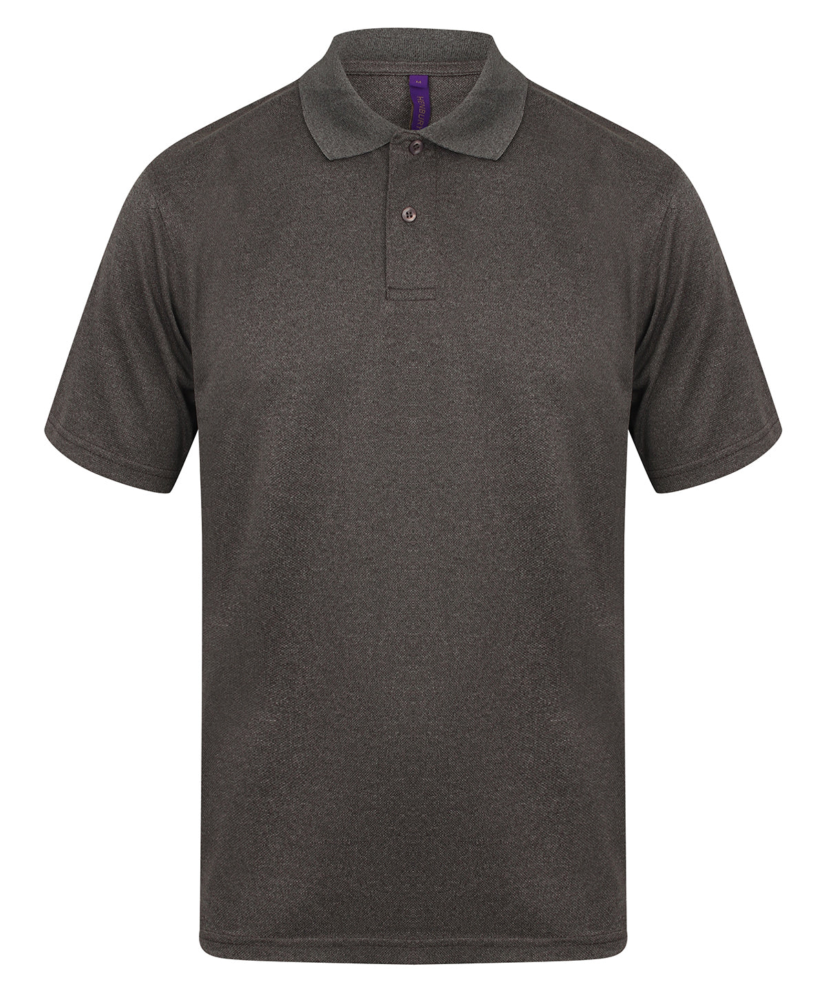 Henbury Coolplus polo shirt Heather Charcoal