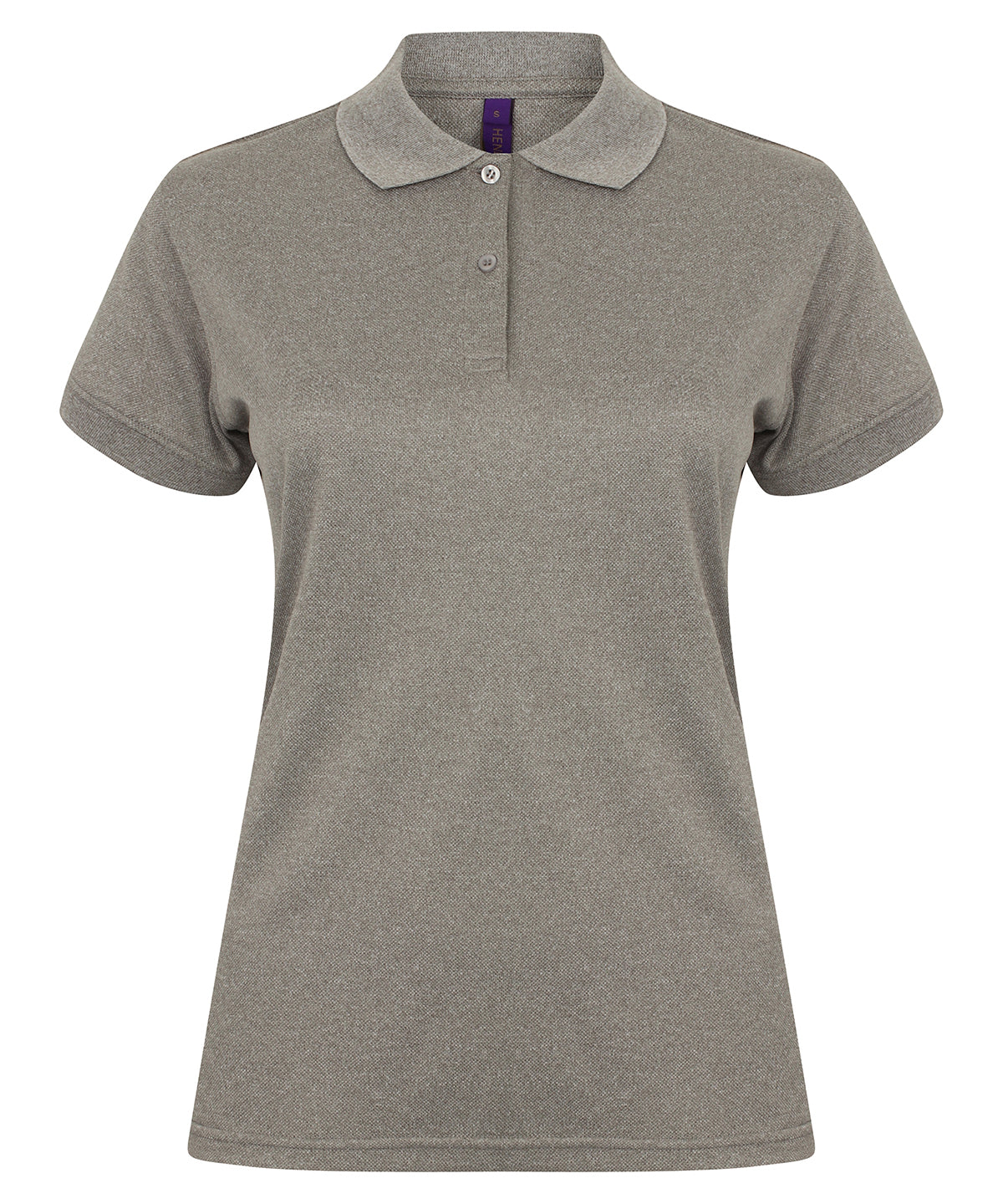 Henbury Women’s Coolplus Polo Shirt Short Sleeve - Heather Grey / XS - Shirts