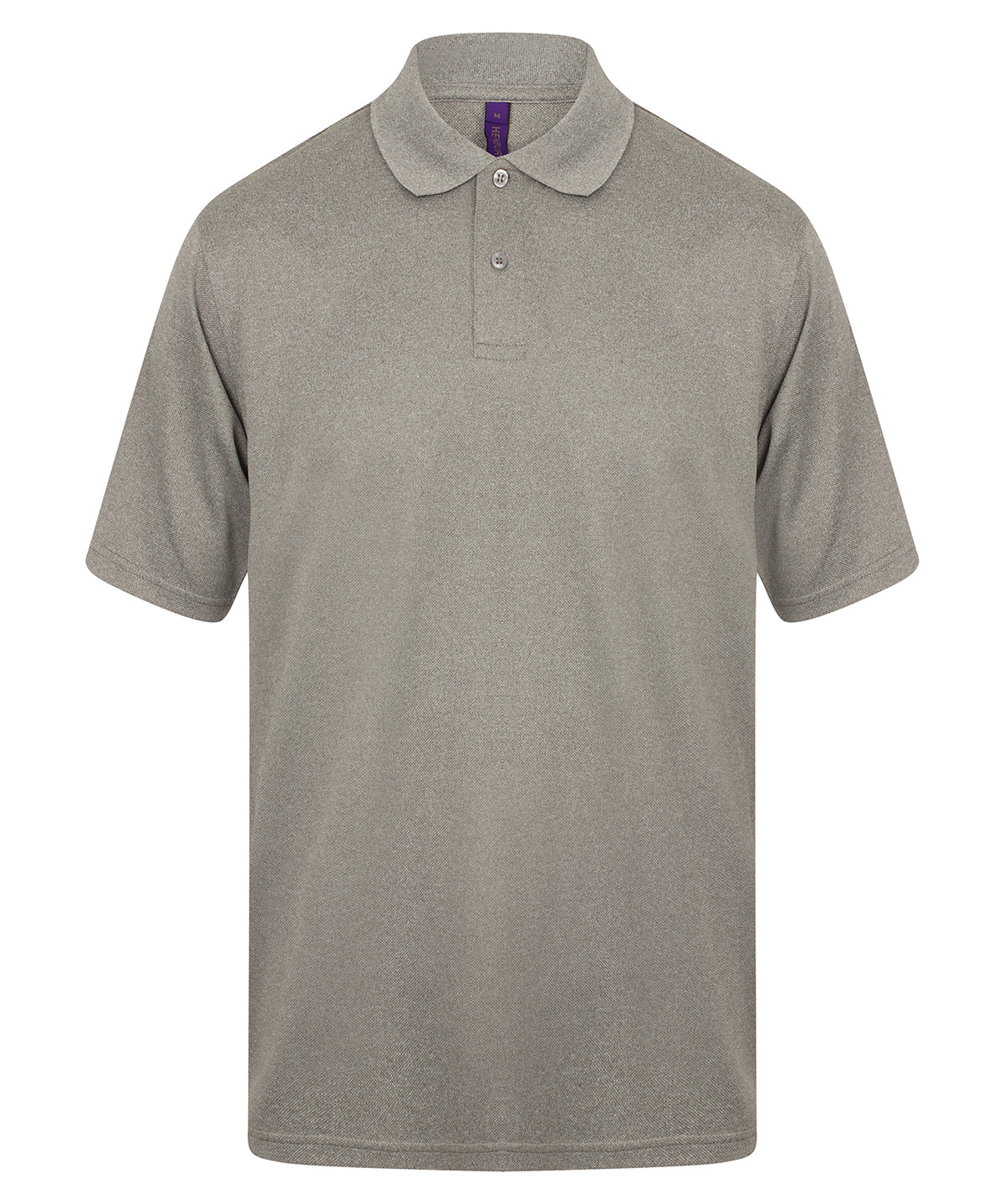 Henbury Coolplus polo shirt Heather Grey