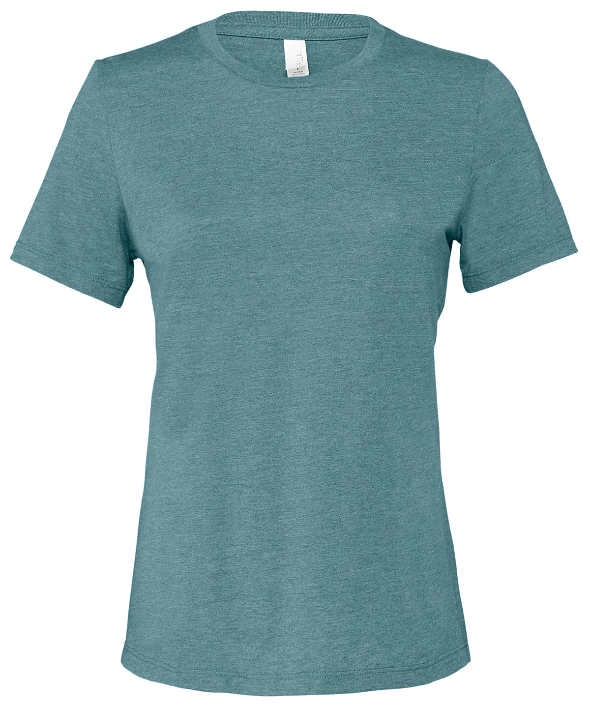 Bella Canvas Womens relaxed Jersey short sleeve tee Heather Deep Teal - S - T-Shirts