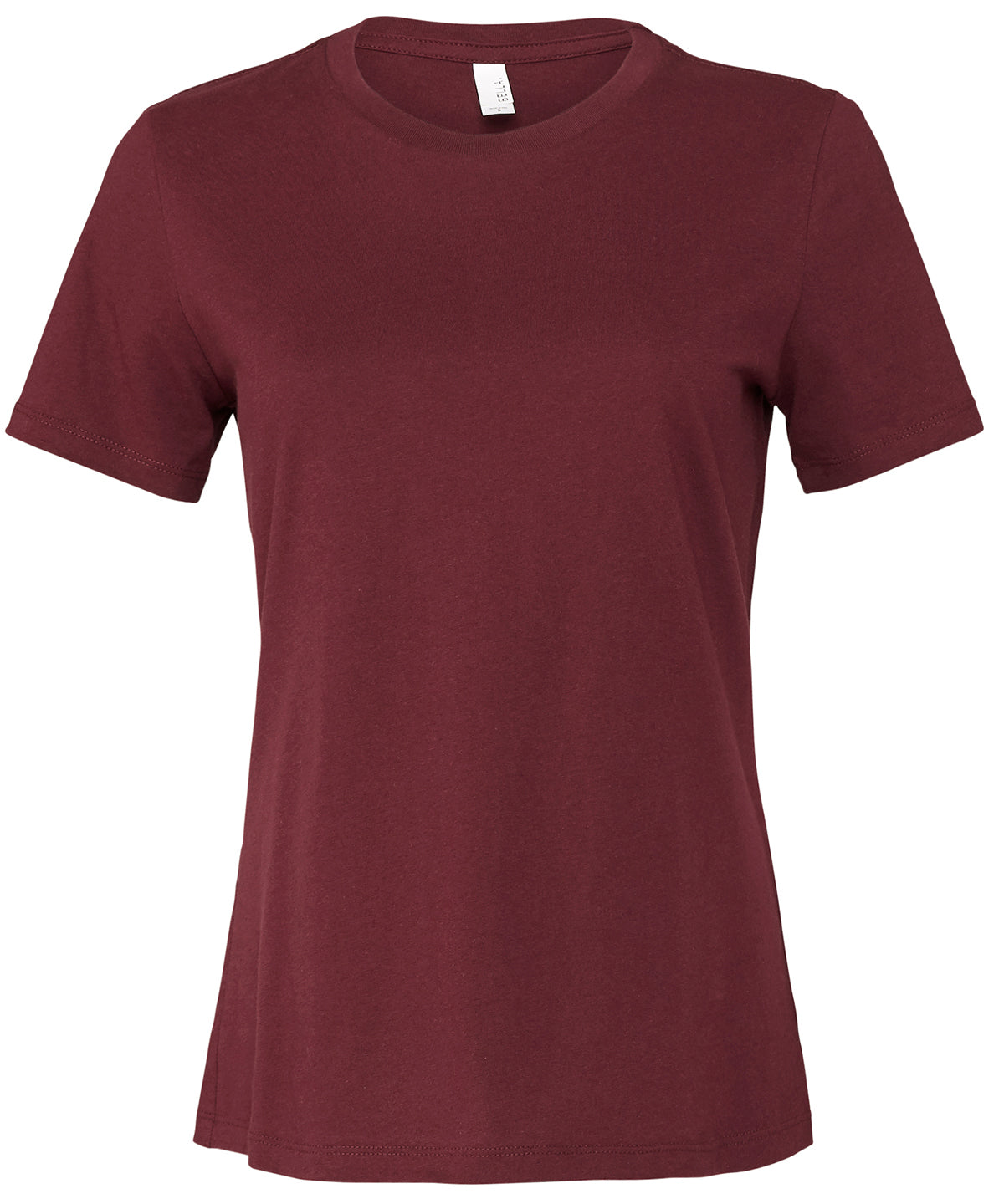 Bella Canvas Womens relaxed Jersey short sleeve tee Maroon