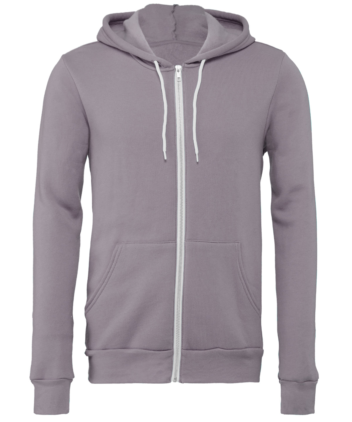 Bella Canvas Unisex Polycotton Fleece Full-Zip Hoodie - Storm / XS - Hoodies