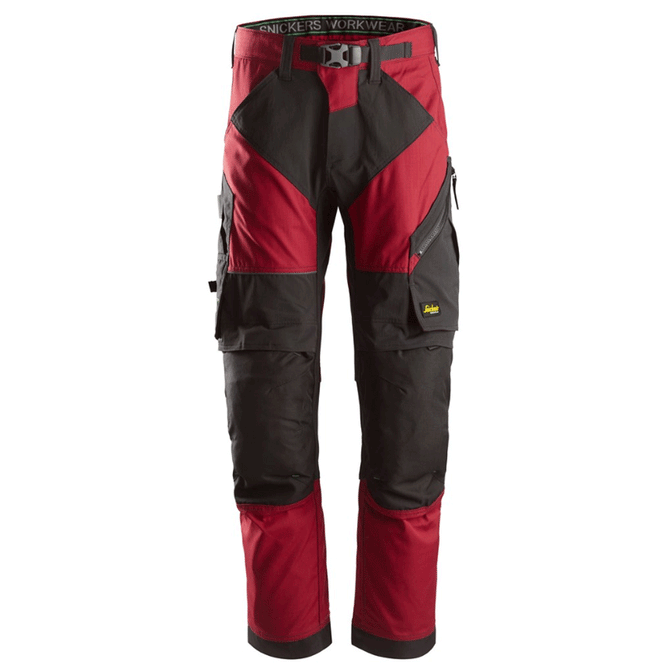 Snickers 6903 Flexiwork Trousers Chili red\Black