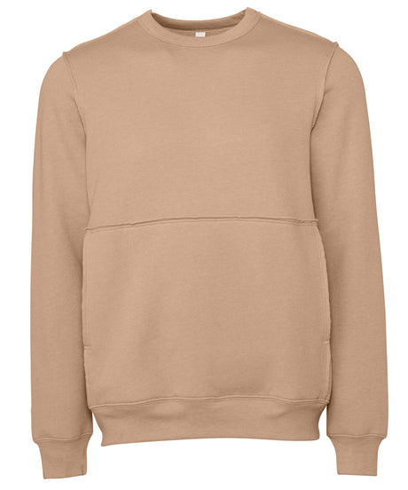 Bella Canvas Unisex raw-seam crew pullover