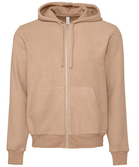 Bella Canvas Unisex sueded fleece full-zip hoodie