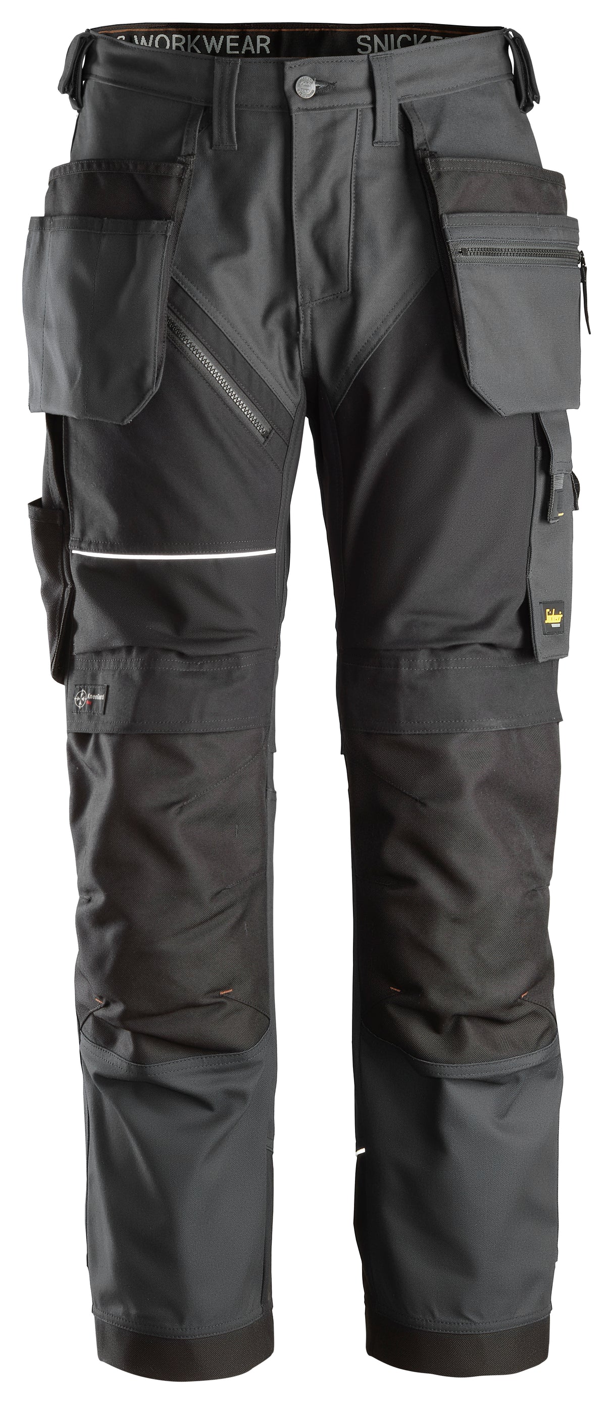 Snickers 6214 Ruffwork Canvas Trousers Holster pocket Steel grey\Black