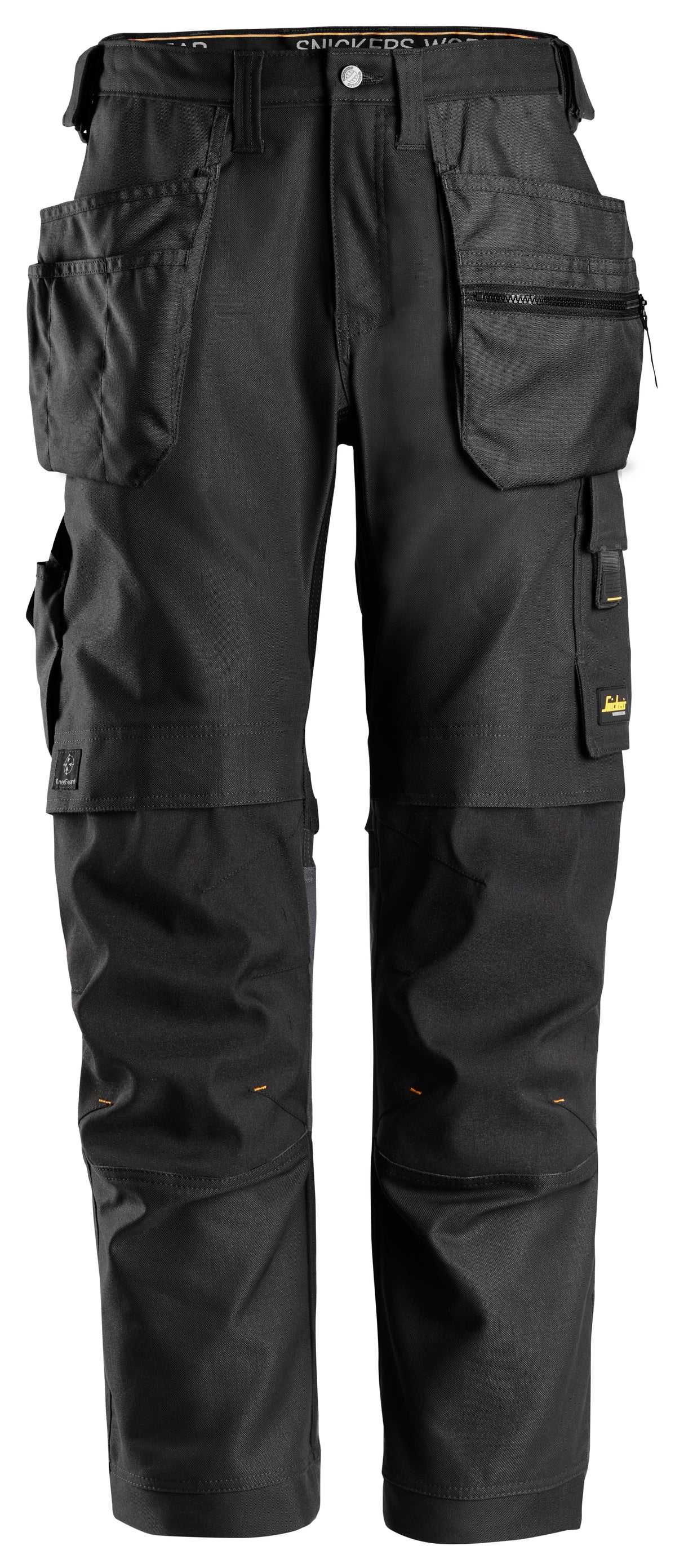 Snickers 6224 Allroundwork Canvas Stretch Trouser Holster pocket Black\Black - Regular / 30 (44) - Trousers