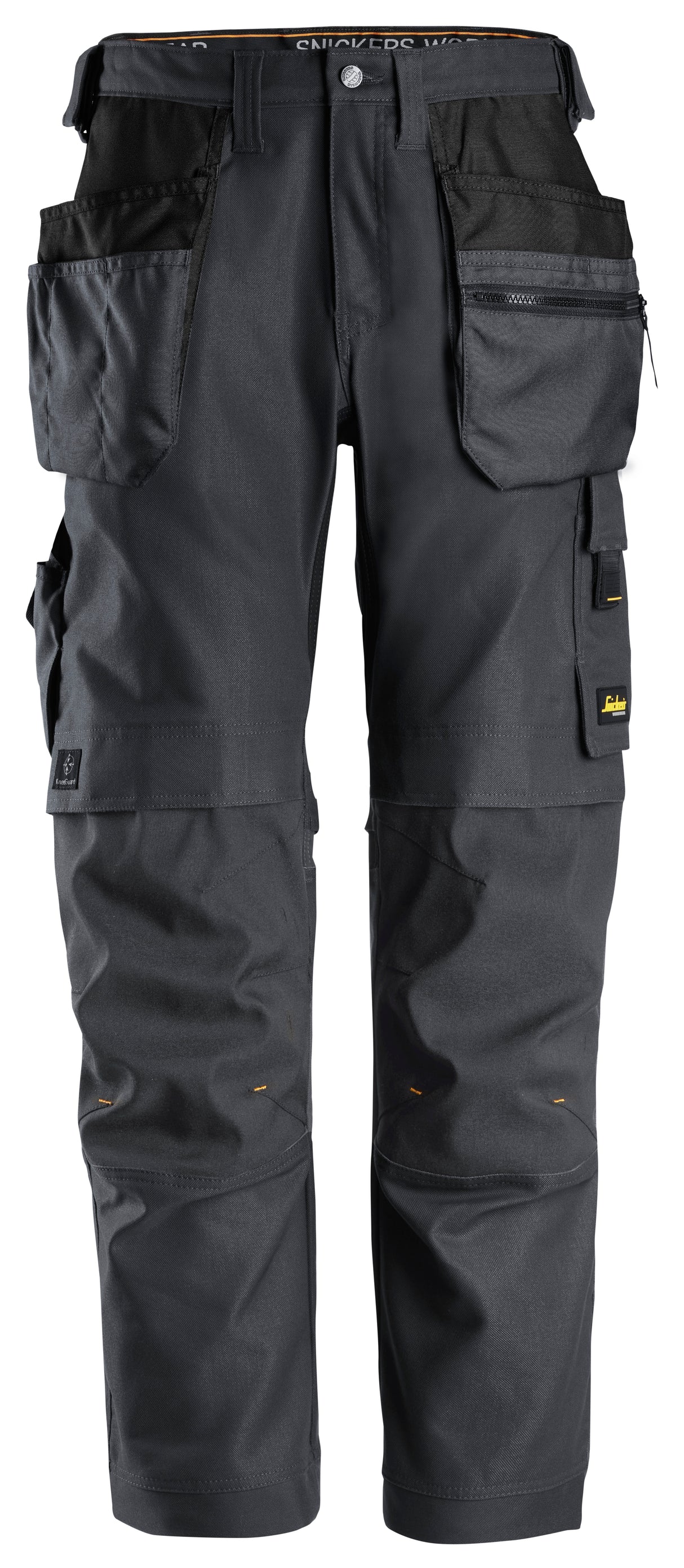 Snickers 6224 Allroundwork Canvas Stretch Trouser Holster pocket Steel grey\Steel grey - Regular / 30 (44) - Trousers