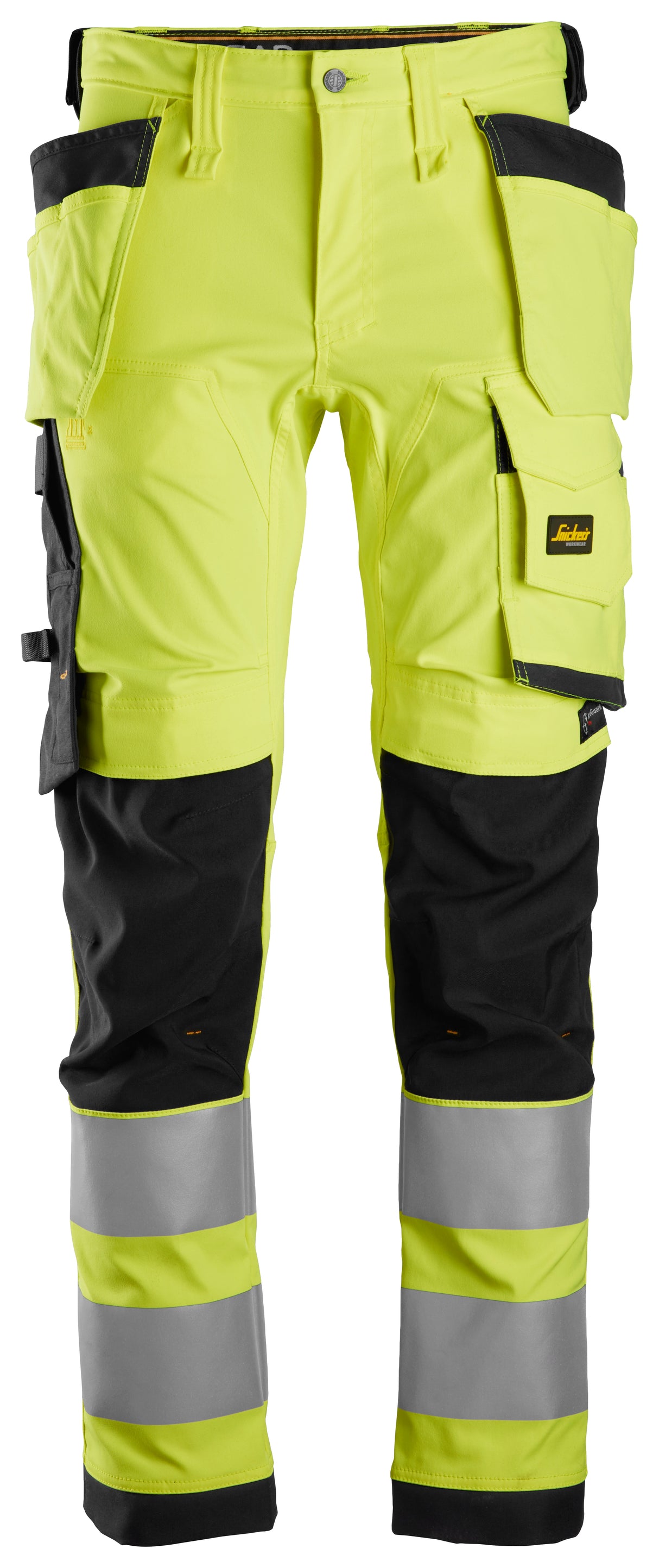 Snickers 6243 Allroundwork Hi-vis Stretch Trouser Holster pocket Yellow\Black