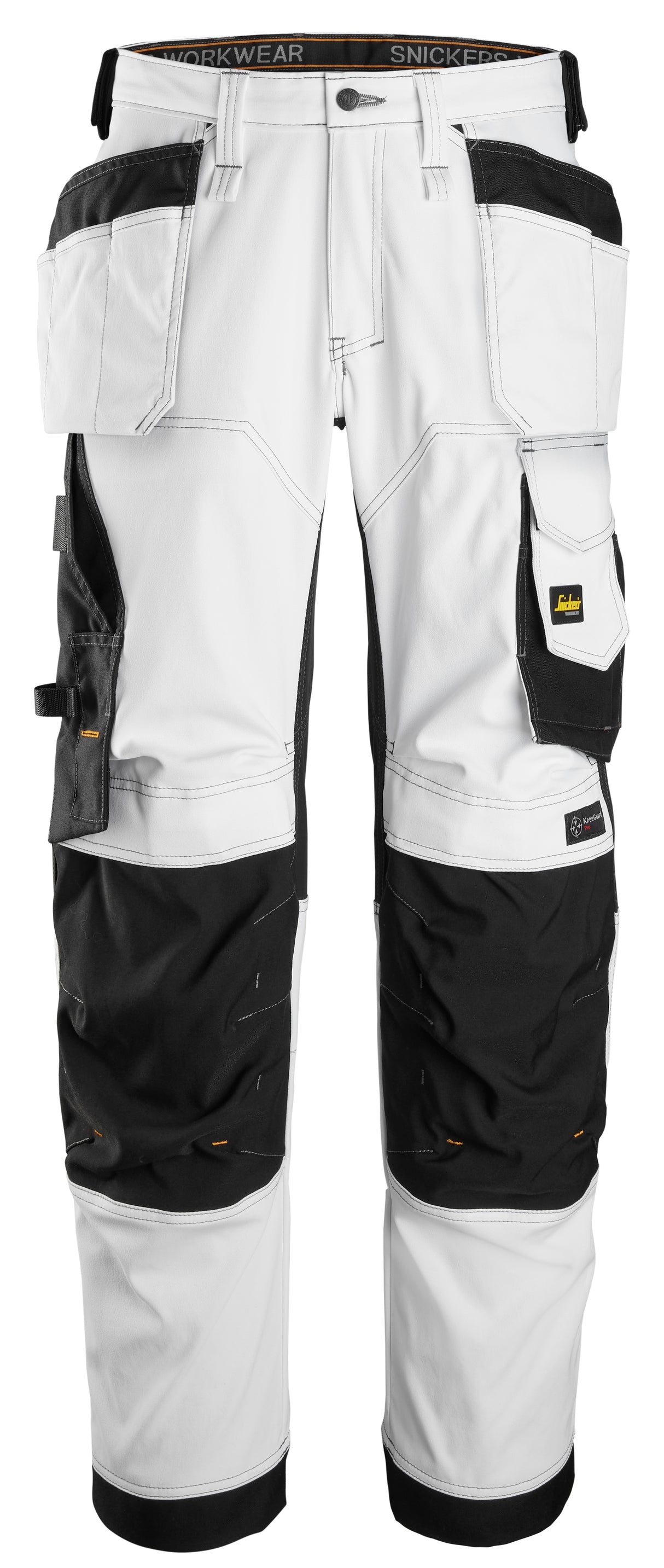 Snickers 6251 Allroundwork Stretch Loose Fit Trousers Holster pocket White\Black - Regular / 30 (44)