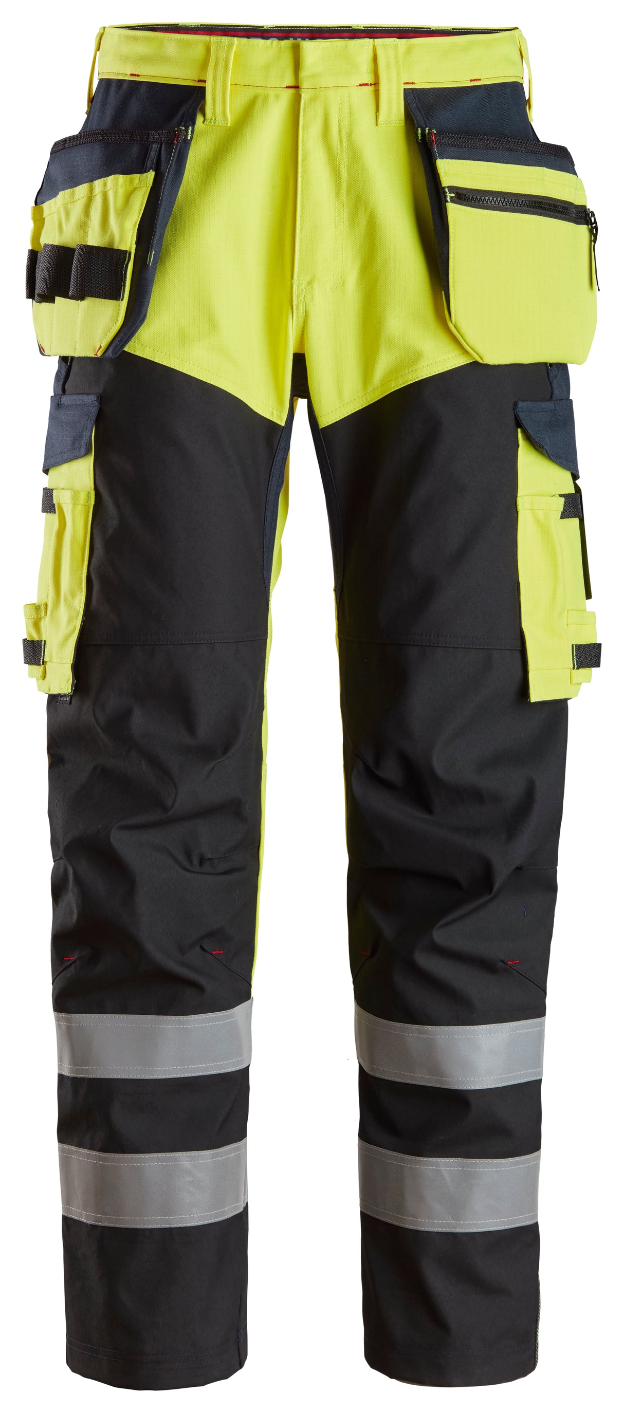 Snickers 6265 Protecwork Trousers Rsh Holster pocket Hi-vis Class 1 Yellow\Navy