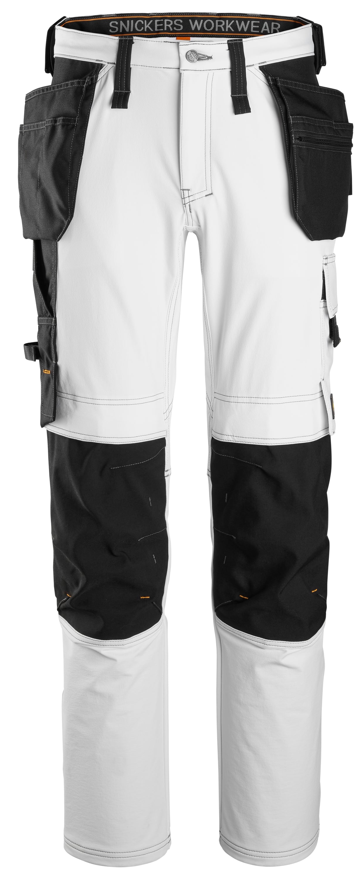 Snickers 6271 Allroundwork Stretch Trousers Holster pocket White\Black - Regular / 30 (44)
