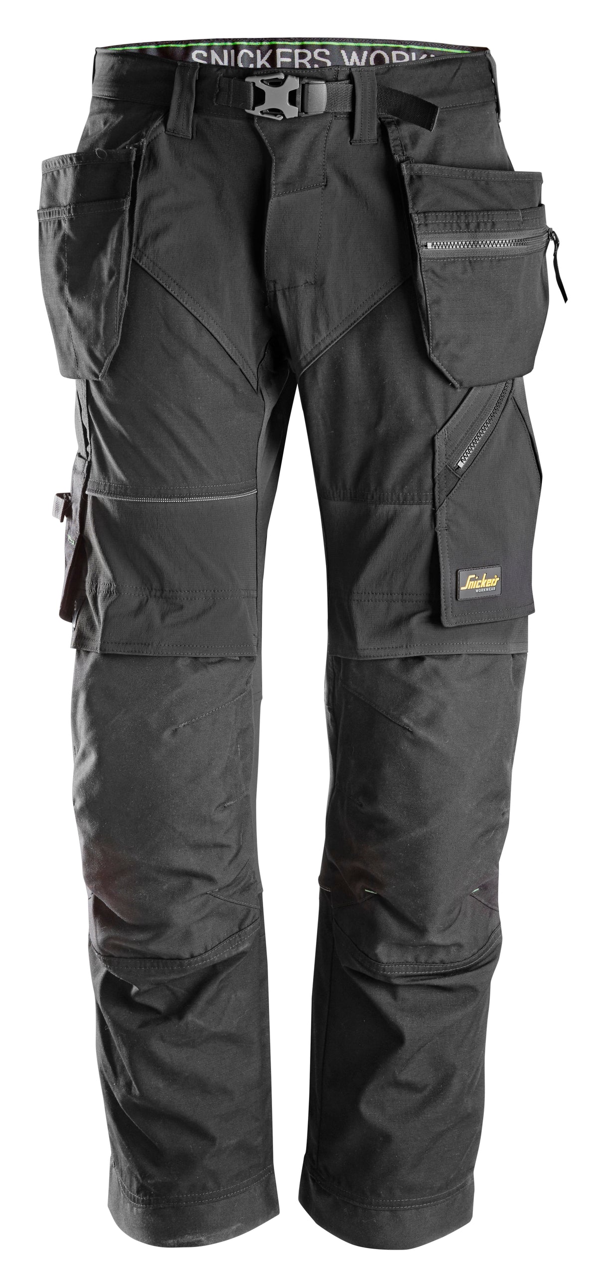 Snickers 6902 Flexiwork Trousers Holster pocket Black\Black - Regular / 30 (44)