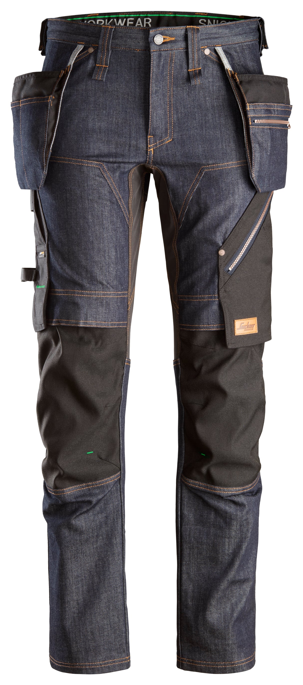 Snickers 6955 Flexiwork Denim Trousers Holster Pockets Denim\Black