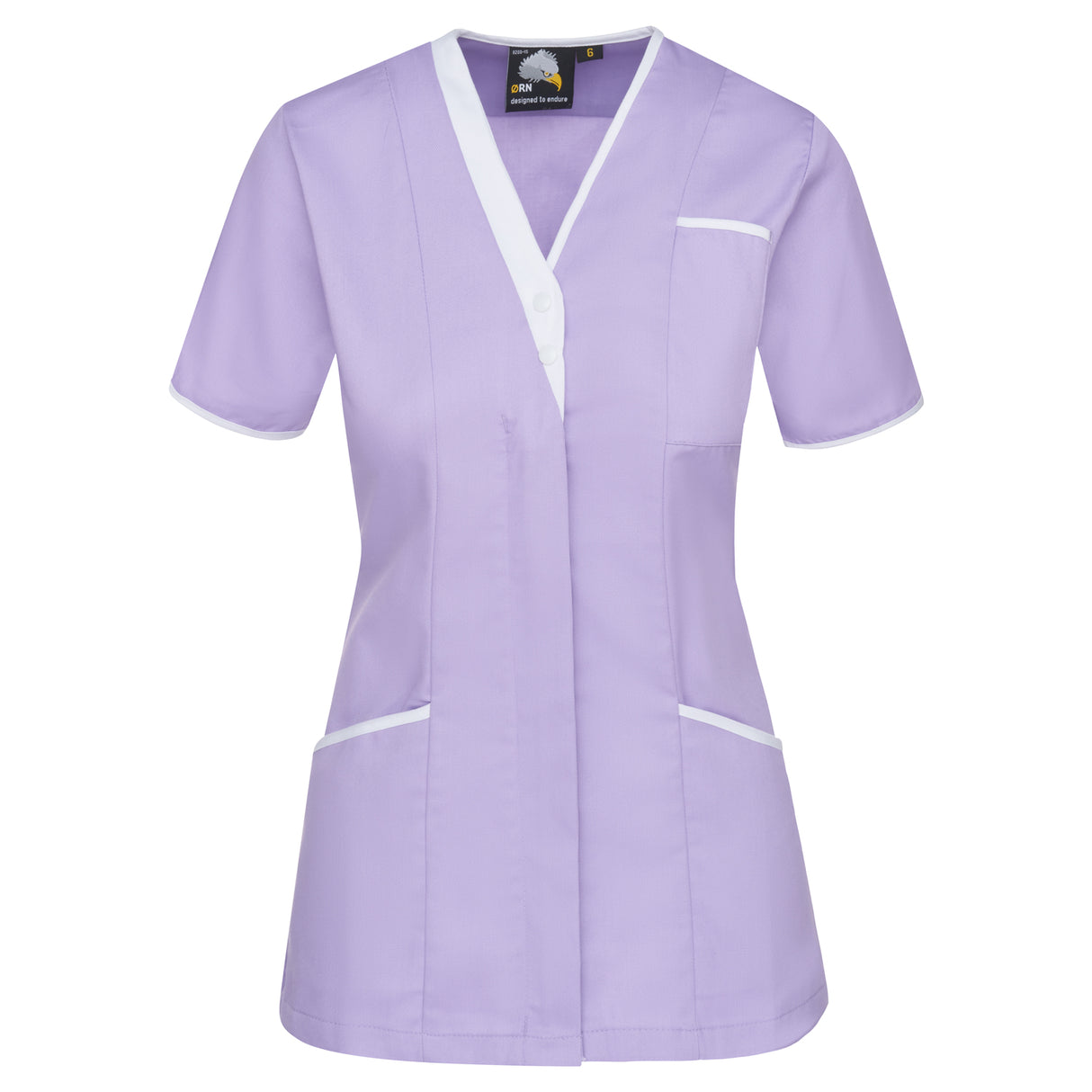 ORN 8200 - Tonia V-Neck Tunic Lilac - White - 6 - Healthcare
