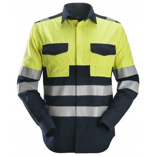 Snickers 8563 Protecwork Long Sleeve Weld Shirt Hi-vis Class 1