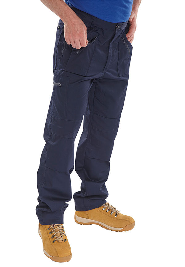 Beeswift Action Work Trousers Navy Blue - Short / 30