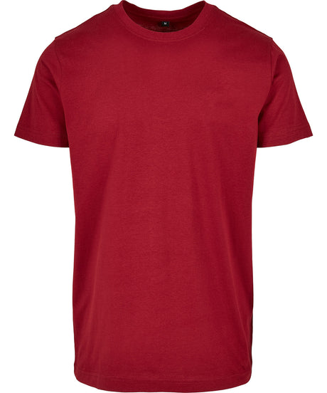 Build Your Brand Basic Round Neck Tee Burgundy