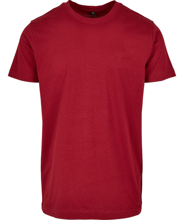 Build Your Brand Basic Round Neck Tee Burgundy