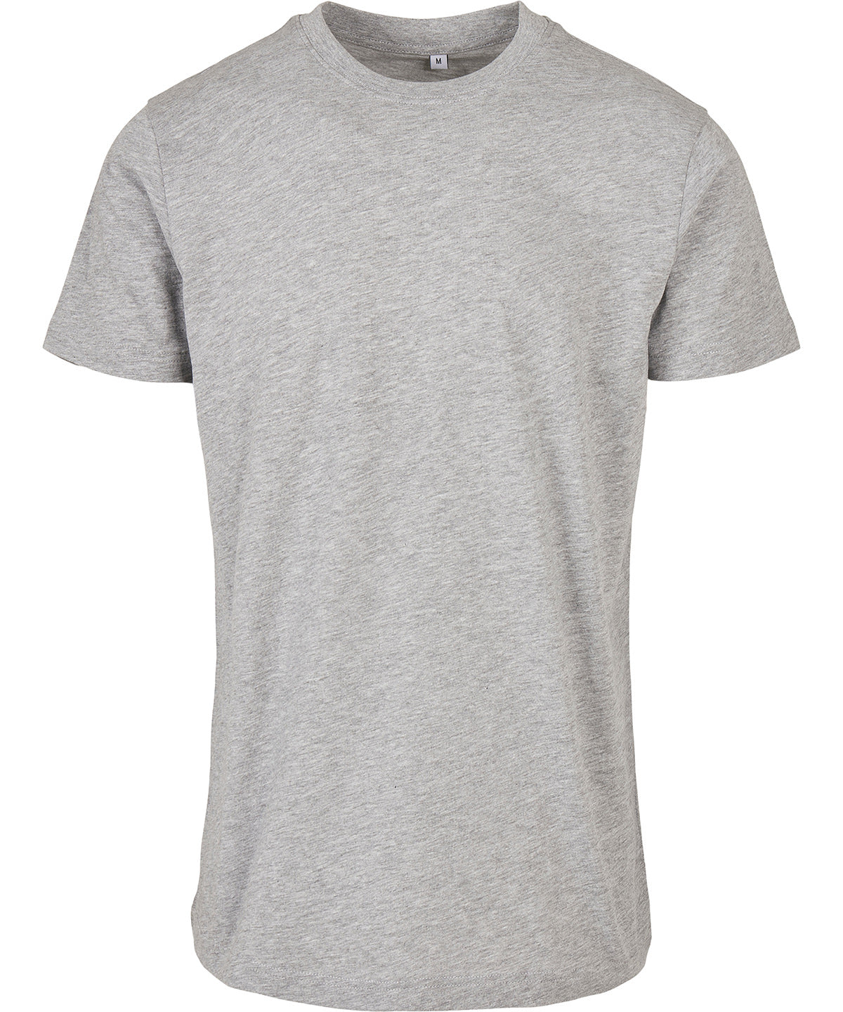 Build Your Brand Basic Round Neck Tee Heather Grey