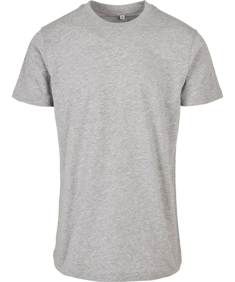 Build Your Brand Basic Round Neck Tee Heather Grey