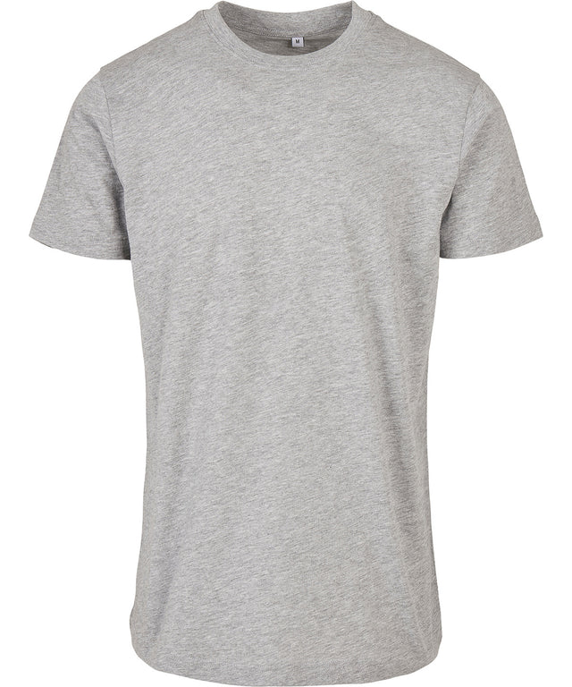 Build Your Brand Basic Round Neck Tee Heather Grey