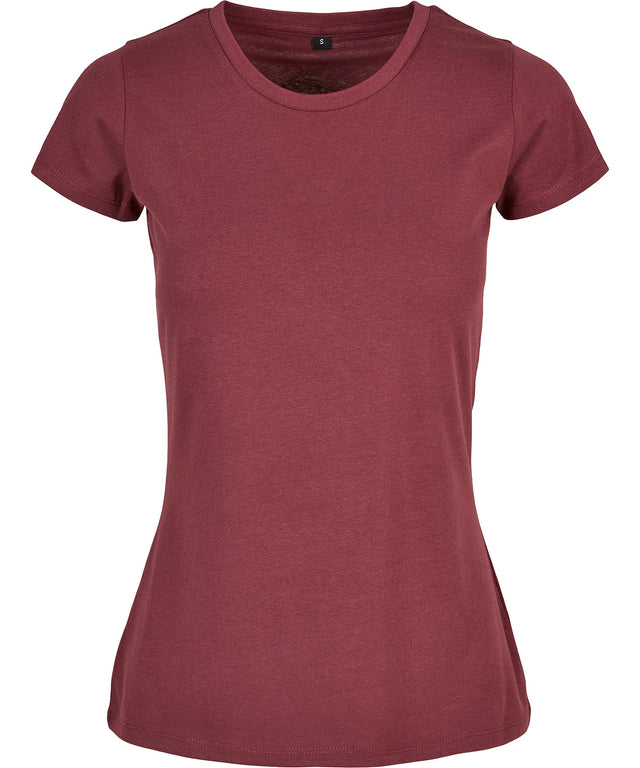 Build Your Brand Basic Womens Basic Tee Cherry