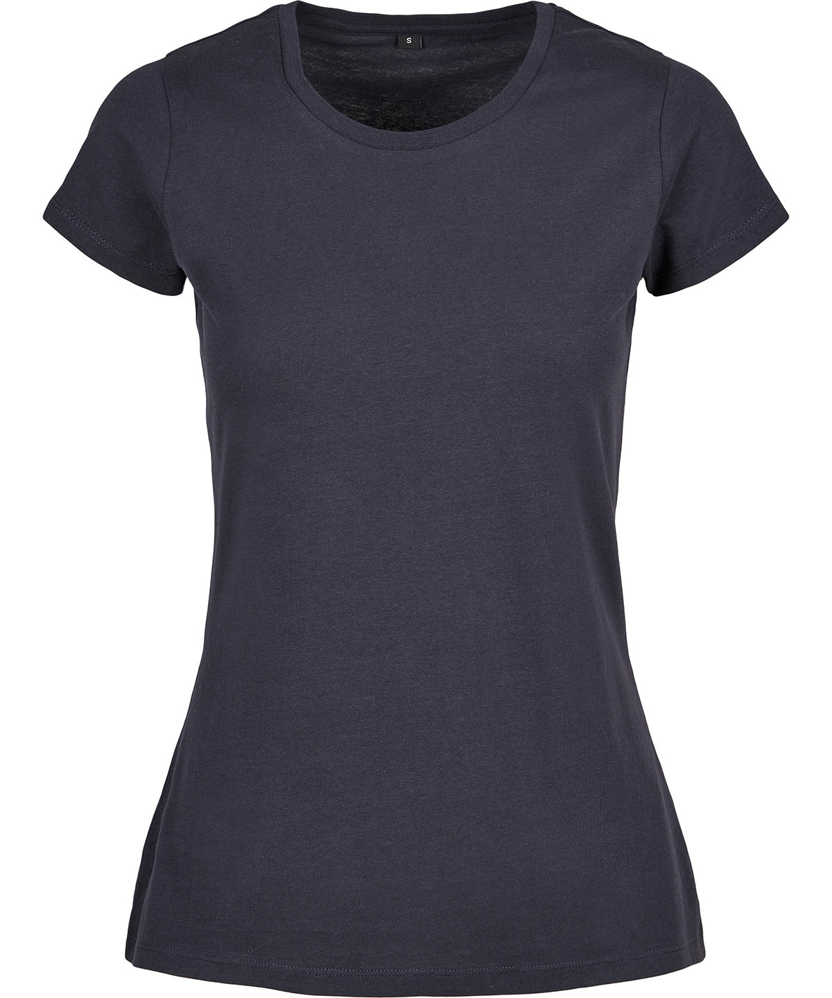 Build Your Brand Basic Womens Basic Tee Navy