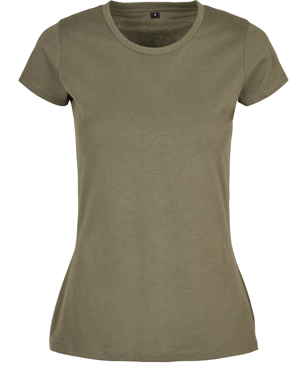 Build Your Brand Basic Womens Tee Olive - XS - T-Shirts