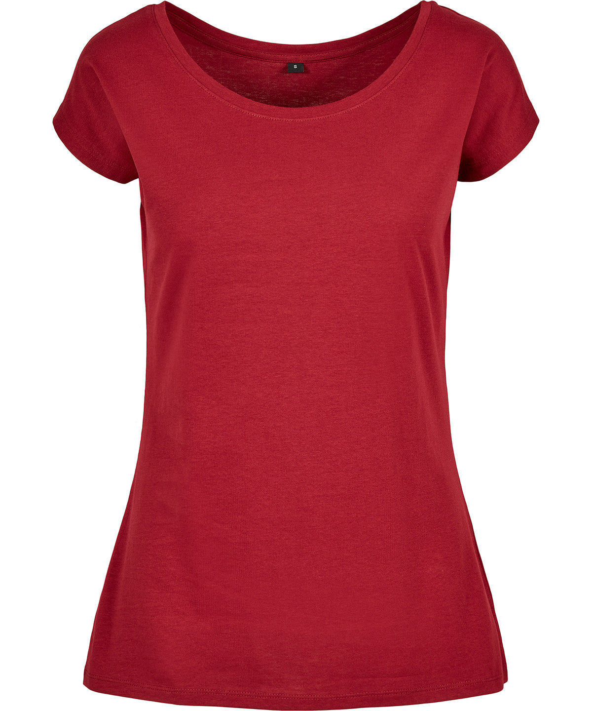 Build Your Brand Basic Womens Wide Neck Tee Burgundy - XS - T-Shirts