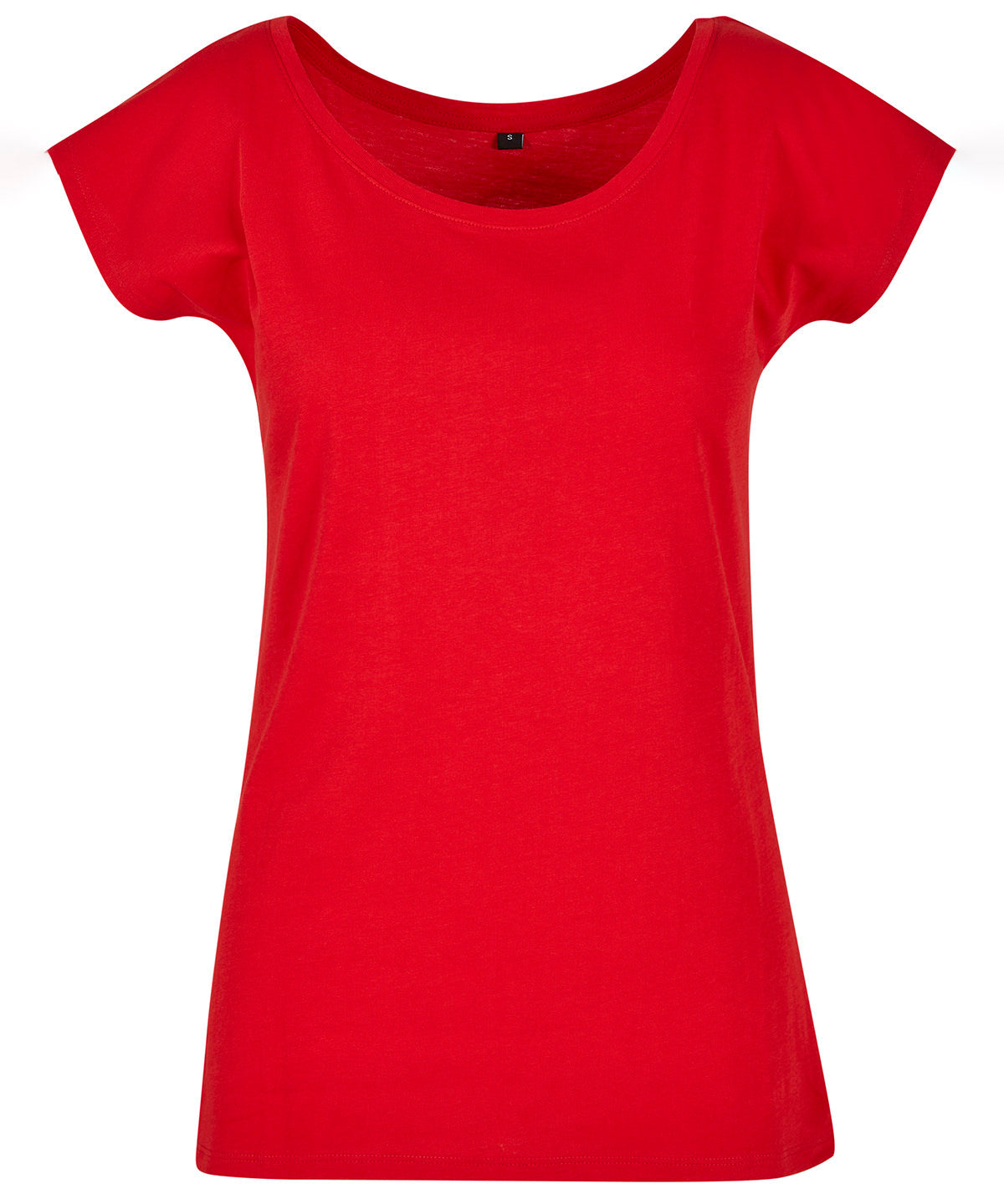 Build Your Brand Basic Womens Wide Neck Tee City Red - XS - T-Shirts