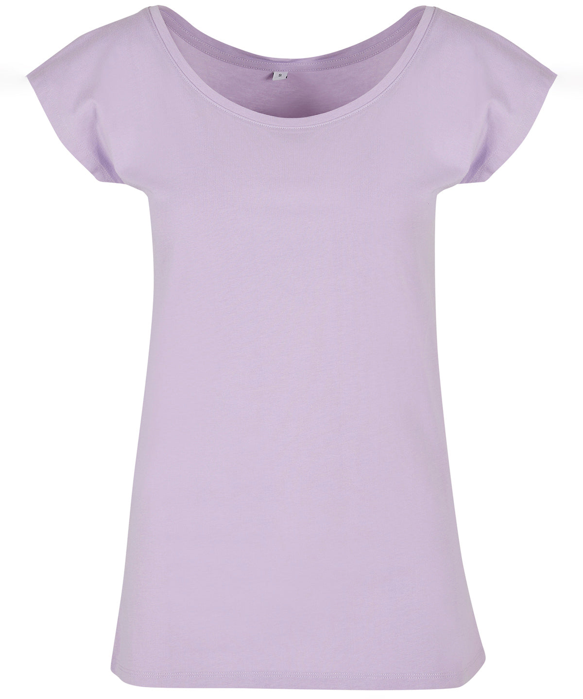 Build Your Brand Basic Womens Wide Neck Tee Lilac - XS - T-Shirts