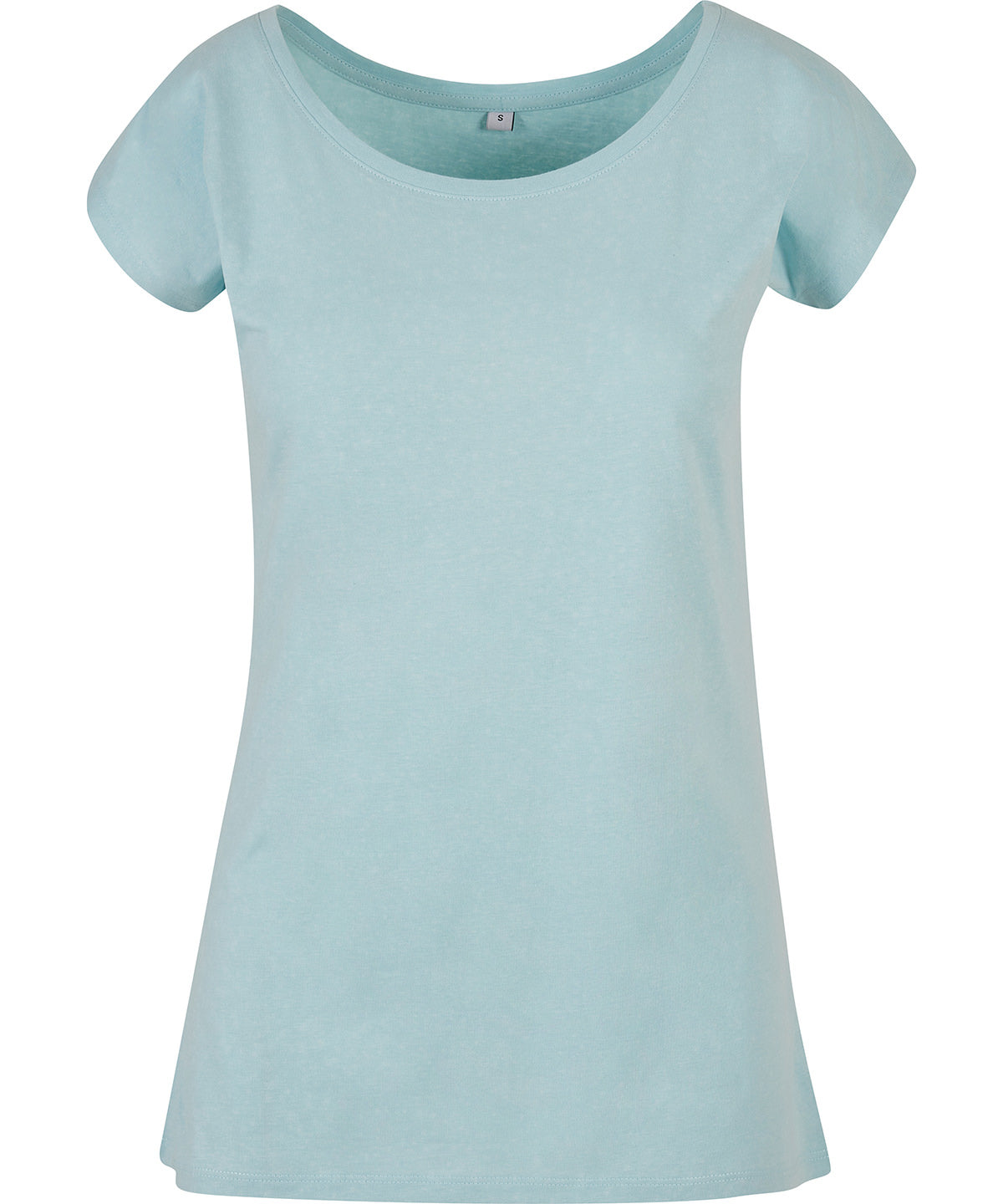 Build Your Brand Basic Womens Wide Neck Tee Ocean Blue - XS - T-Shirts