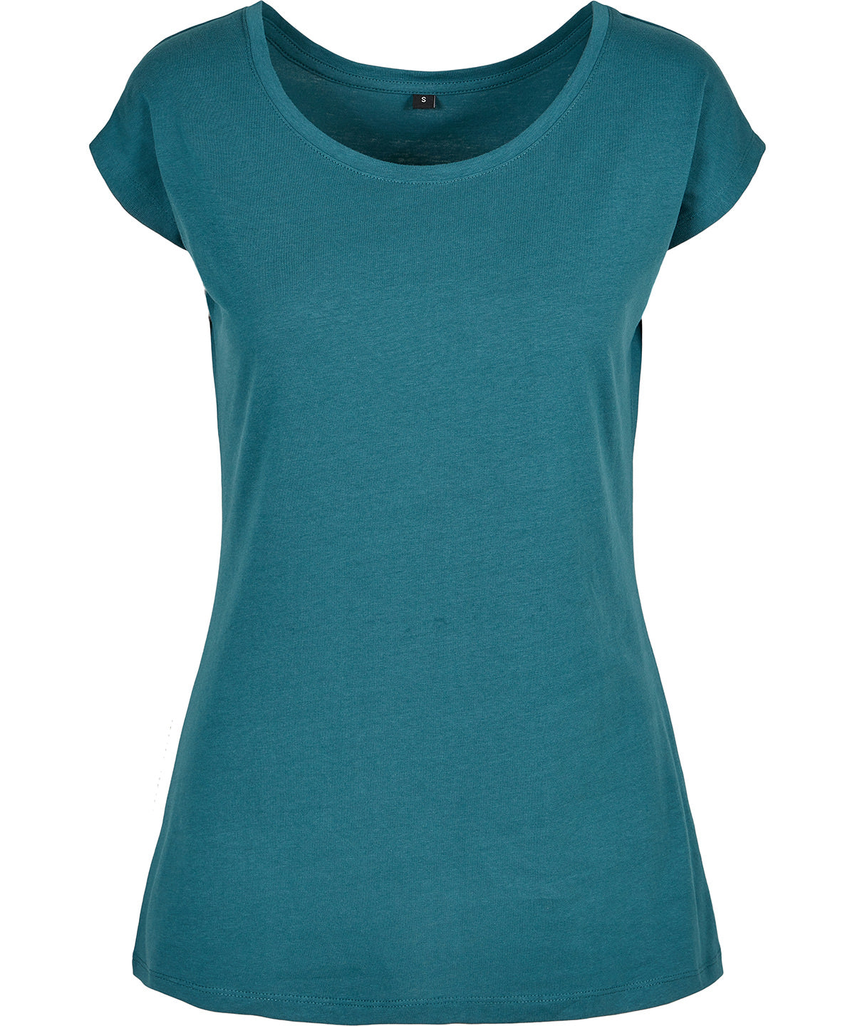 Build Your Brand Basic Womens Wide Neck Tee Teal - XS - T-Shirts